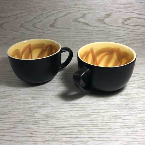 STARBUCKS 2 Large Black Coffee Mug Bone China. - Picture 3 of 6